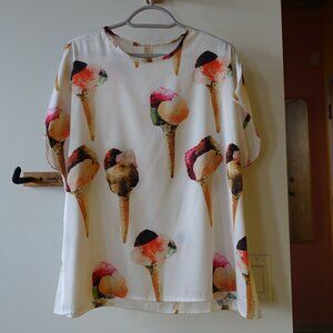 Italian Sicilian ice cream souvenir popover top tunic Medium Small SM S